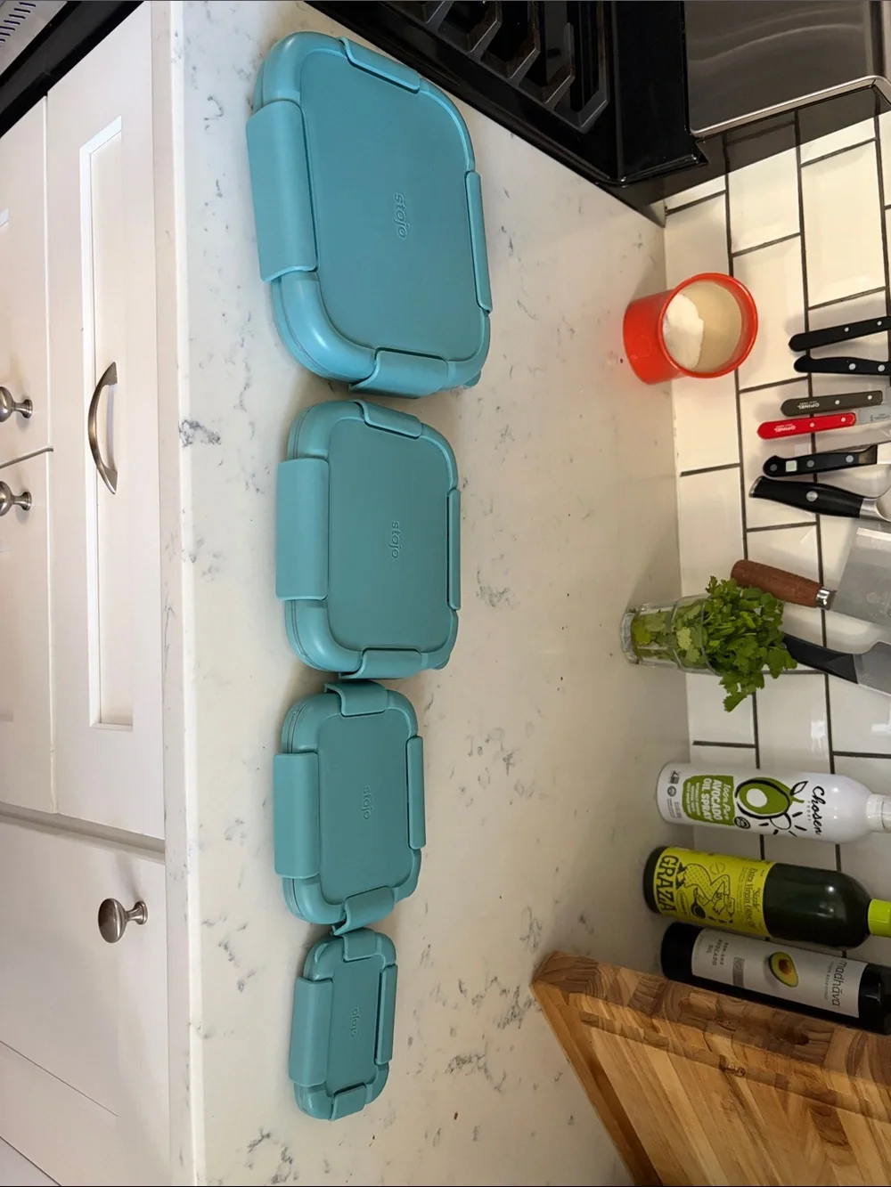 Stojo Collapsible Food Containers Set - Teal Blue